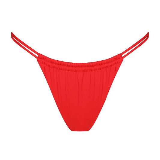 Savana bikini bottoms - in Red - Tshala Swim.