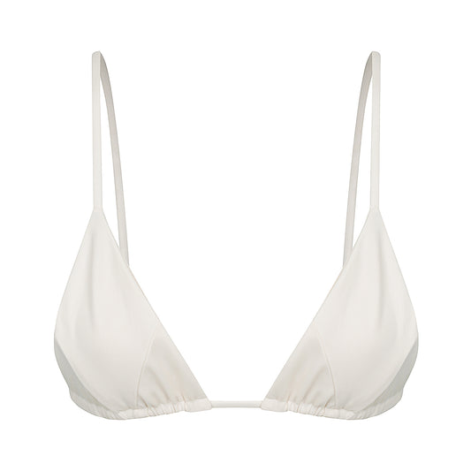 Savana triangle bikini top- in cream - Tshala Swim.